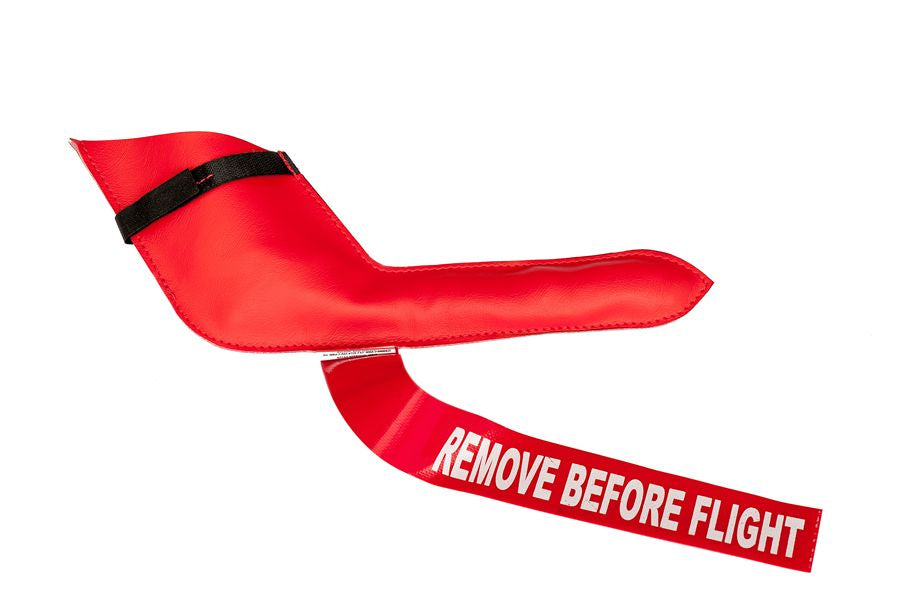 Pitot Cover for Fokker 50/70/100 – Remove Before Flight – Vinyl with Velcro Tensioner