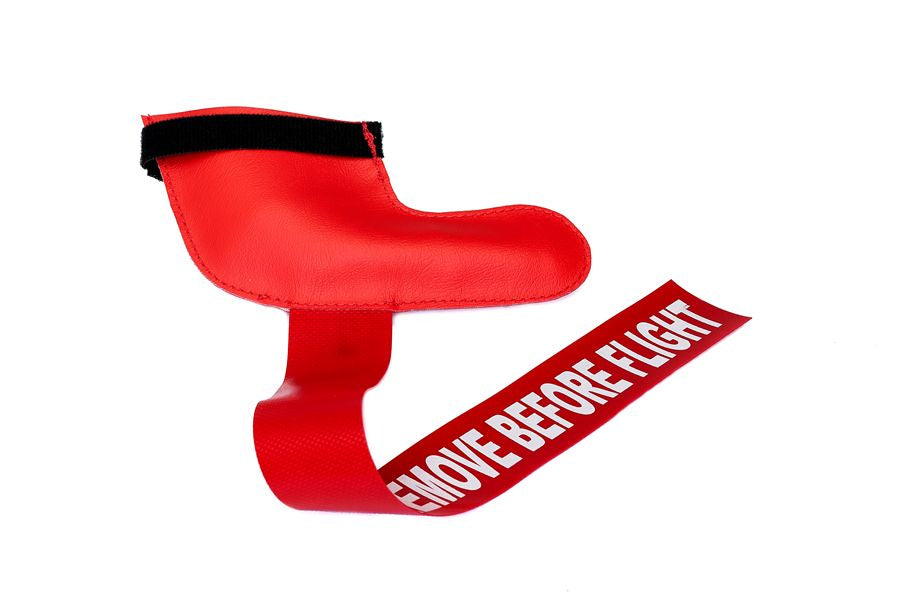 Pitot Cover for Fokker 50/70/100 – Remove Before Flight – Vinyl with Velcro Tensioner