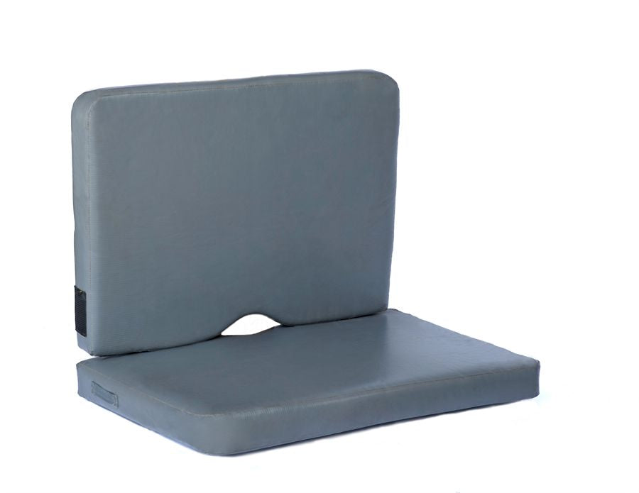 Double rear utility seat cushion set for AS350/H125 with optional logo embroidery and foam thickness options.