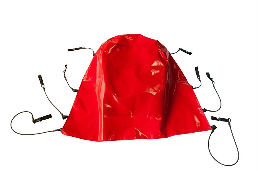 Durable PVC engine cover for AS350 helicopter, FAA/EASA/TCCA approved.
