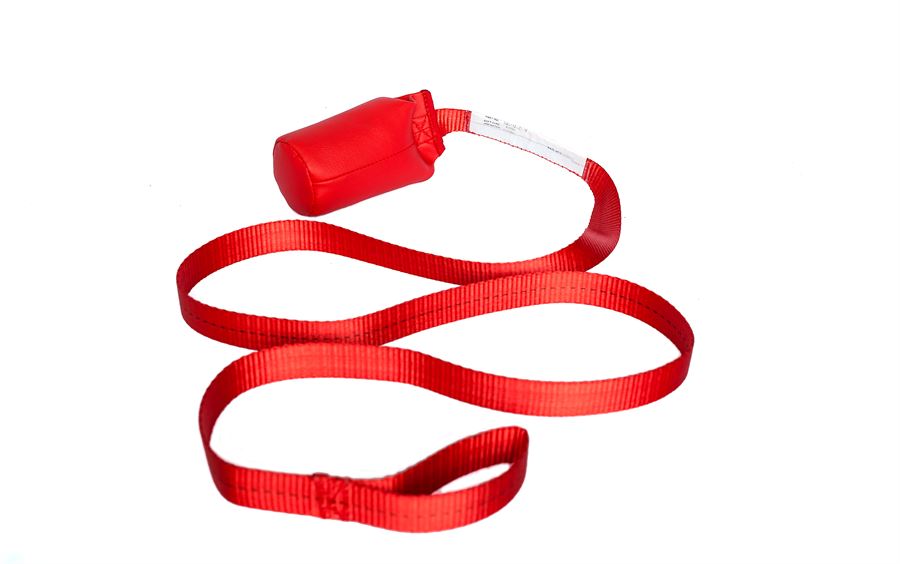 Starter Generator Bung for AS350 helicopter with canvas exterior and foam infill.