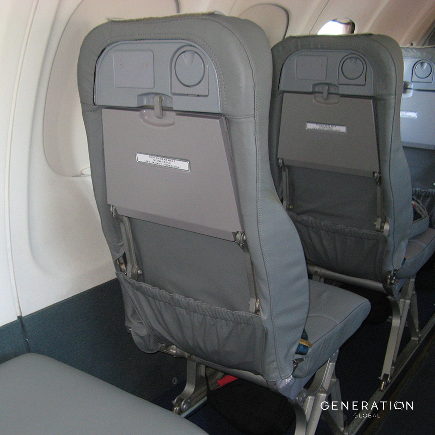 Passenger Seat Covers GREY AVIATION LEATHER for BAE J41 – Generation I, TCCA STC/EASA Certified, TSO C127a Compliant