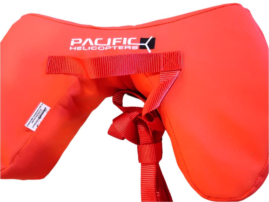 Canvas exhaust protector for AS350 BA with internal foam bung or external over-cover options.