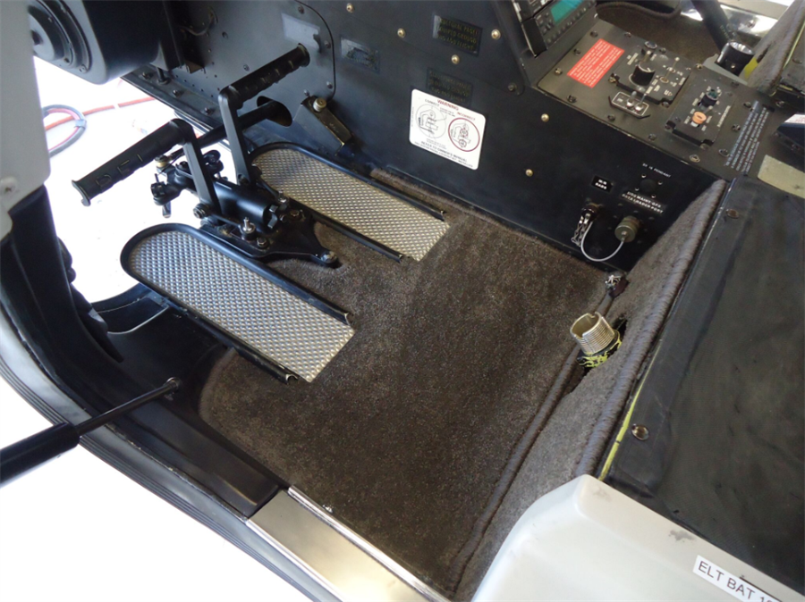 Bell 427 aviation carpet flooring set with Velcro install