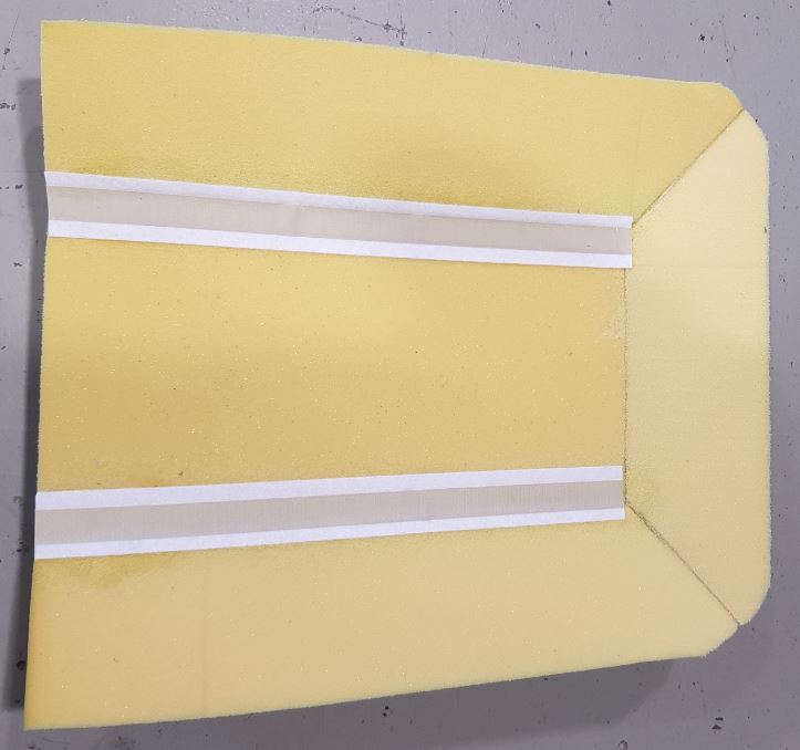 Seat backrest cushion for Bombardier DHC-8 Q100/Q200/Q300 – Genlite foam, FAA/EASA/TCCA certified, OEM: Aviatech.