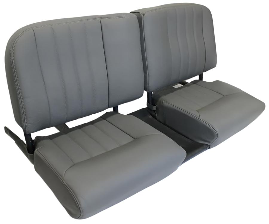 Generation I Aft Seat Assemblies for MD/Hughes 369/500 C/D – Set of 2, aviation leather and Genlite foam, CFR 14 27.853(a) compliant