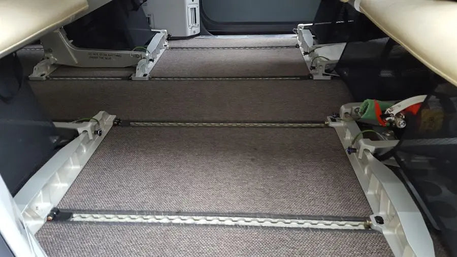 Airbus H145 and EC145 helicopter carpet set made from plush WN-120 aviation carpet with mesh binding, FAA and EASA approved, 1 assembly.