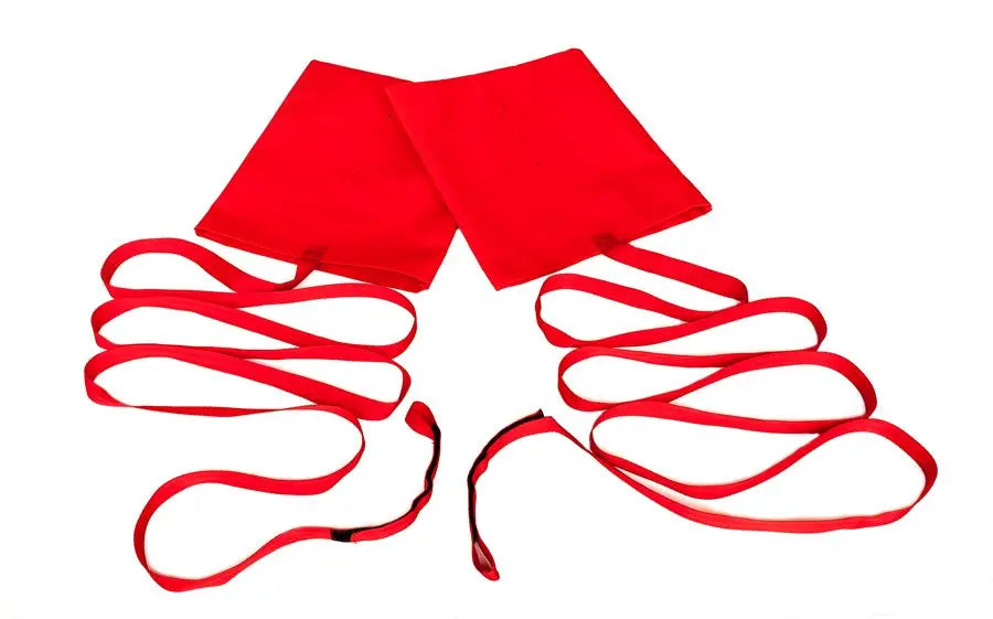 Heavy duty rotor blade tie downs for Bell 206 helicopter