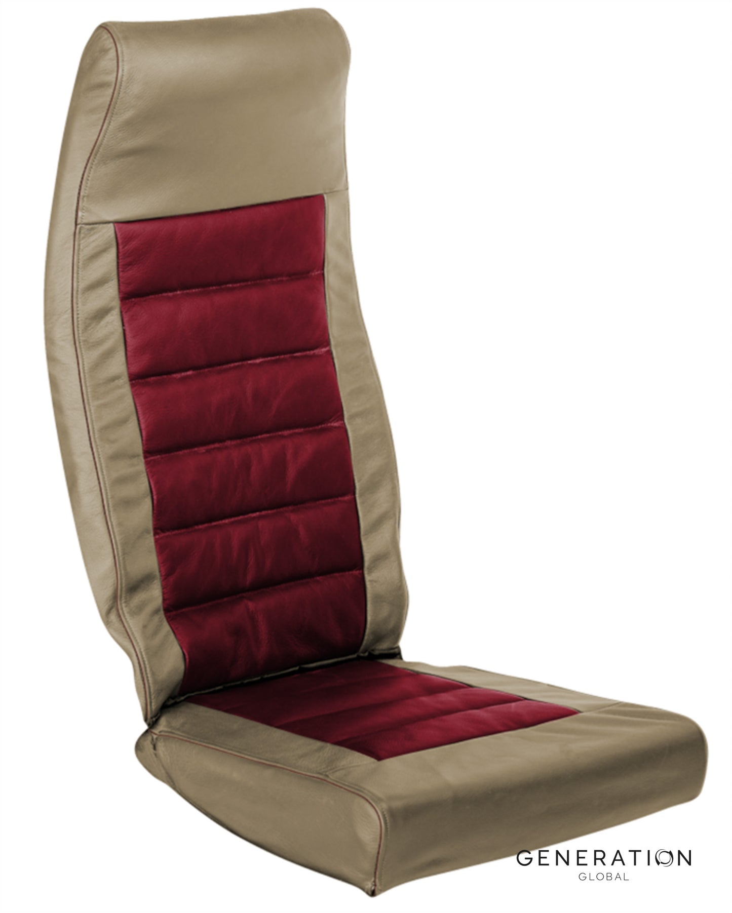 910/920/935/945 Series Y Class leather seat covers for Bombardier DHC-8 – includes seat bottom, back, and pocket covers.