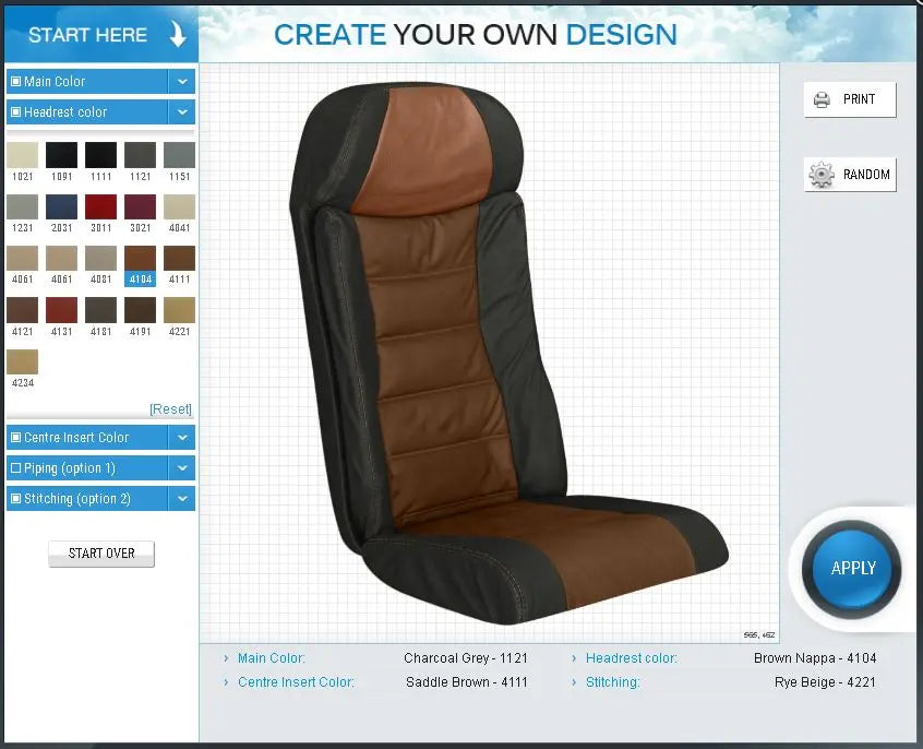 41202007-10() Series, Y Class Seat Covers Embraer Embraer