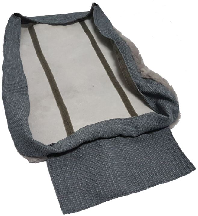 Grey sheepskin seat backrest cover for Boeing 787 Captain/First Officer seat
