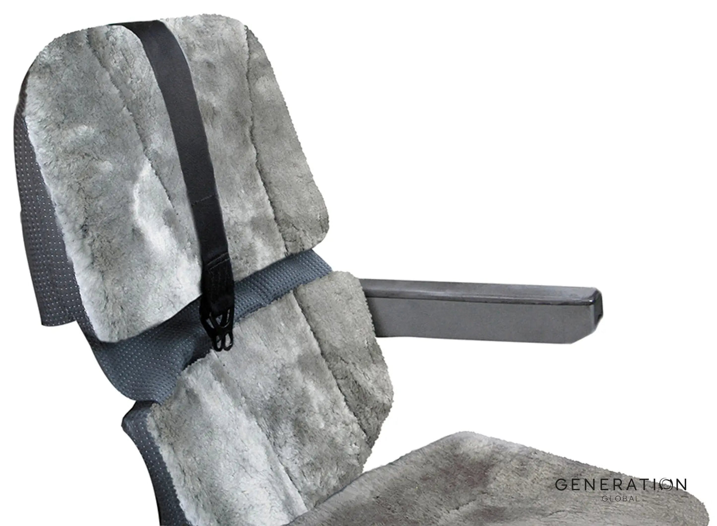GEN-1803-11-13C Lumbar Cover GREY SHEEPSKIN for BAE J41 – New Zealand Sheepskin, FAA/EASA/TCCA Certified, TSO C127a Compliant