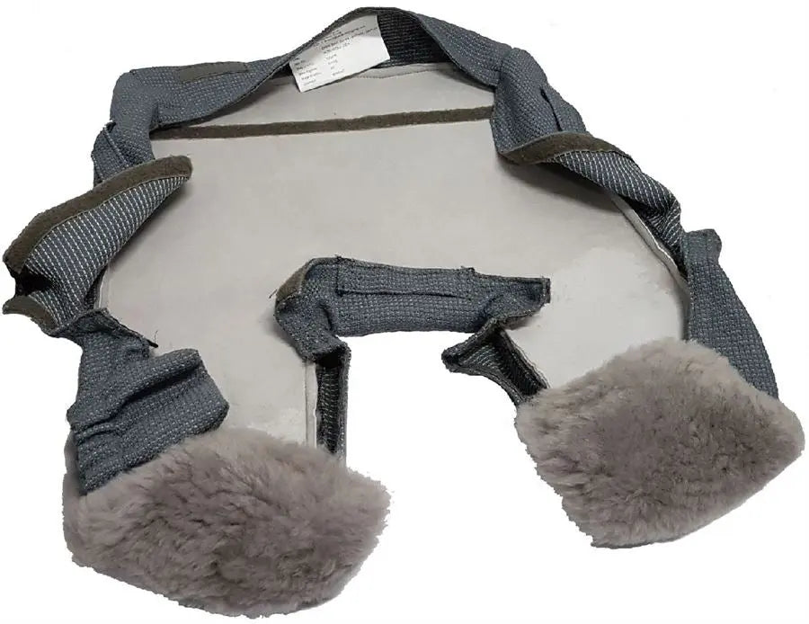 Grey sheepskin seat pan cover for Boeing 787 First Officer seat