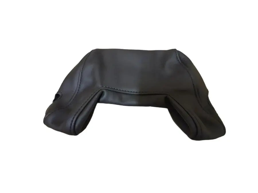 Grey Leather Headrest Cover for Pilatus PC-12 – Ipeco 3A318 Series, Embroidered Placard