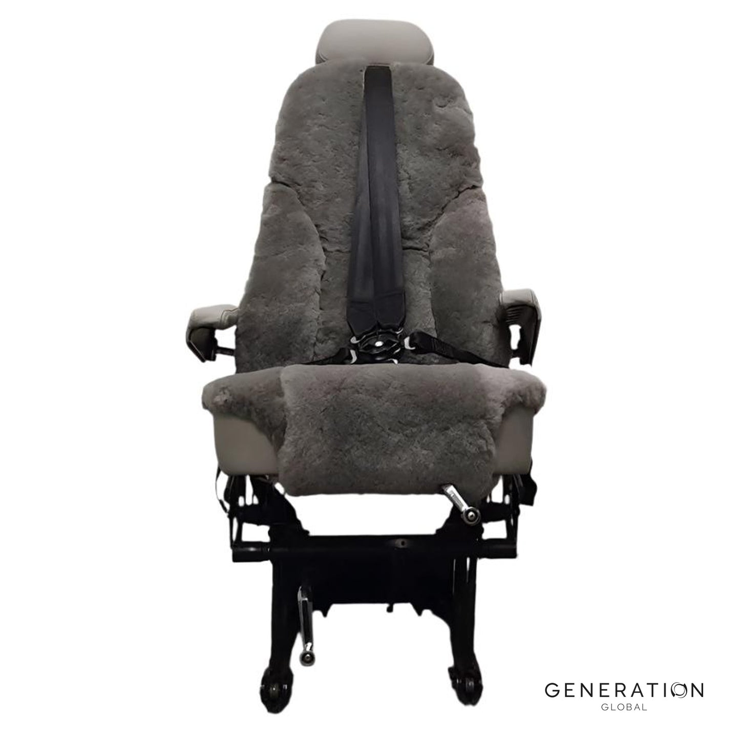 Cessna 208 Caravan Aircraft Interior Pilot/Co-Pilot Seat Upholstery – Sheepskin & Leather