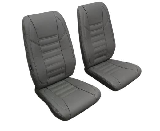 AS350/AS355/H125 executive crew seat assembly with aviation-grade leather and Genlite foam, Generation III design for luxury helicopter interiors.