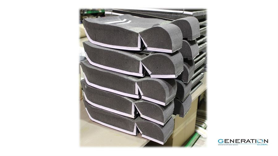 Seat bottom cushion for Bombardier DHC-8 cockpit – Genlite foam, FAA/EASA/TCCA certified, OEM IPECO.