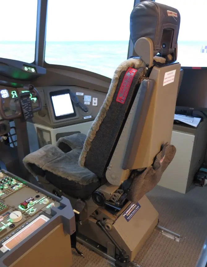 Sheepskin seat backrest cover for Boeing 747 First Observer seat
