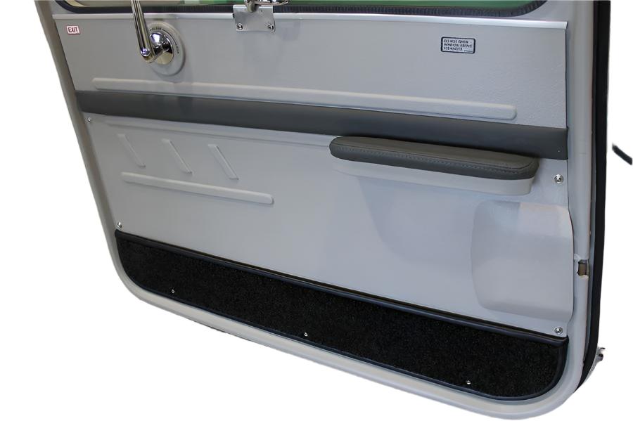 Cessna C185 Aircraft Interior Flat Door Armrests & Pull Handles – Premium Leather Set