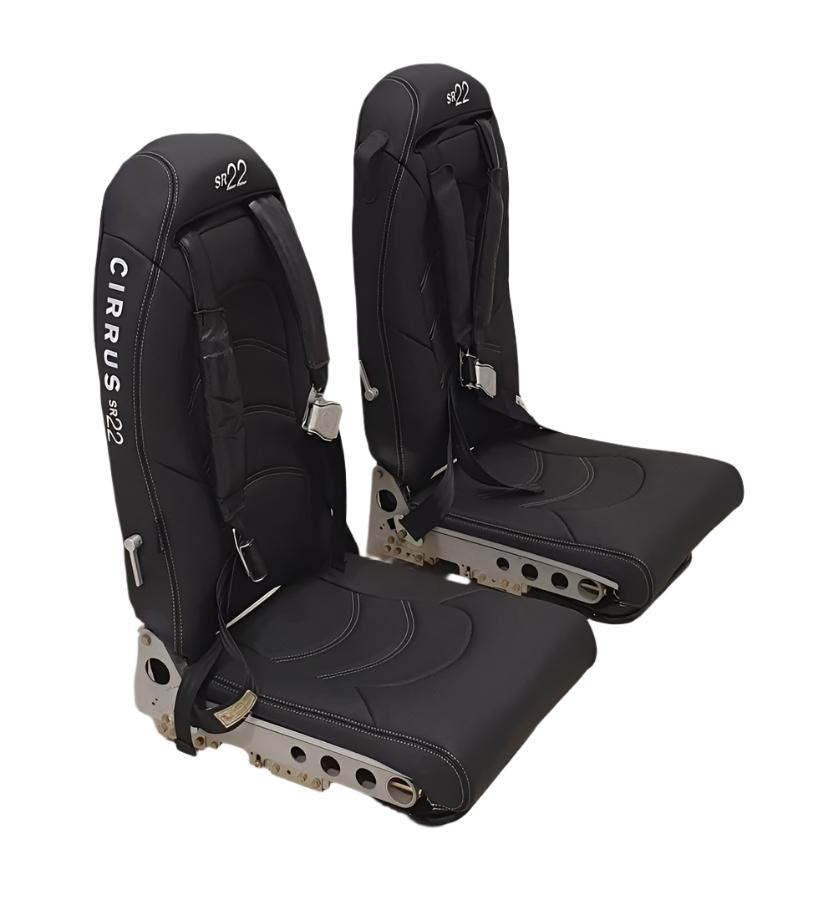 Cirrus SR22 G1 leather seat covers – front and rear aviation-grade upholstery