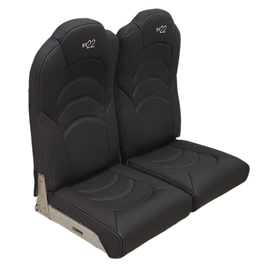 Cirrus SR22 G1 leather seat covers – front and rear aviation-grade upholstery