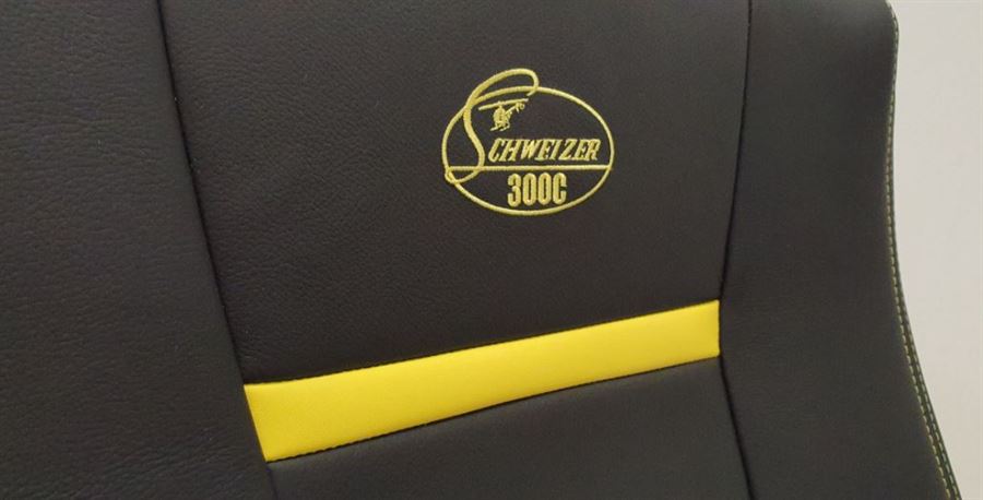 LH & RH Seat Assemblies for Hughes 269/300C, Schweizer S300 – Gen I, aviation leather, Genlite foam, Velcro panels, EASA approved