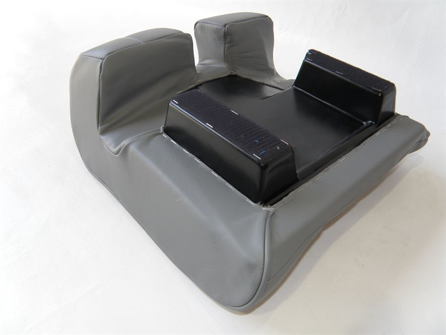 Generation I FWD Seat Assemblies for MD/Hughes 369/500E – Set of 3 (LH, RH, Centre), aviation leather, Genlite foam, FAA/EASA approved