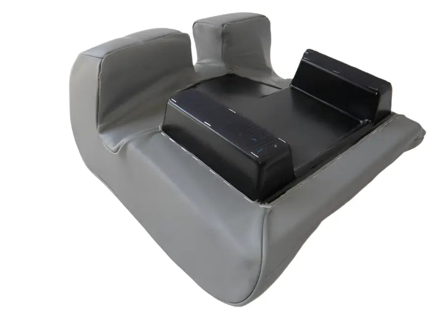 Set of 2 Generation I forward seat assemblies (LH and RH) for MD/Hughes 500E with aviation leather and composite backing.