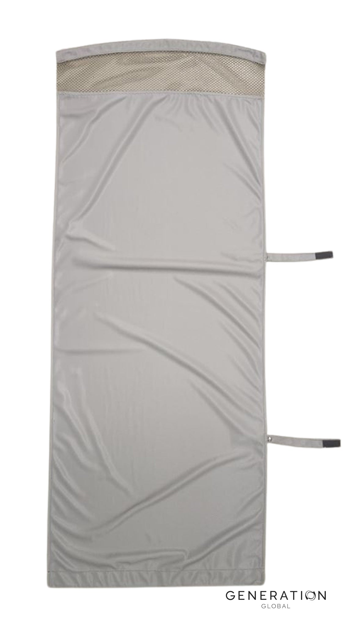 Galley curtain for Bombardier DHC-8 Q100/Q200/Q300 – pleated TC-10 fabric with tie backs, TCCA/EASA certified, easy to install.