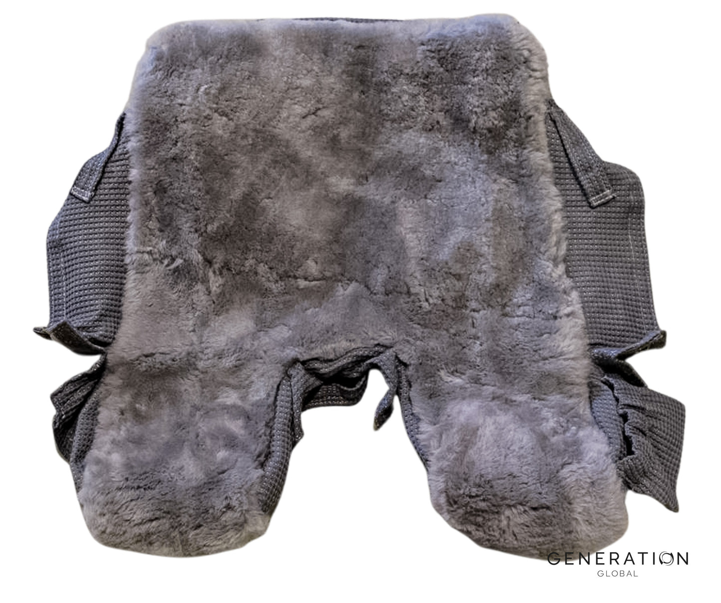 Bombardier DHC-8 Captain Seat Bottom Cover – Sheepskin with Stowage Pocket, FAA/EASA/TCCA Certified, IPECO OEM