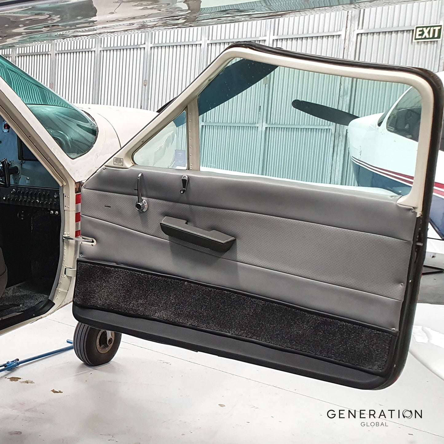 Cessna 177 Aircraft Interior Sidewall Trim Panel Set – Leather & Carpet Interior Upgrade