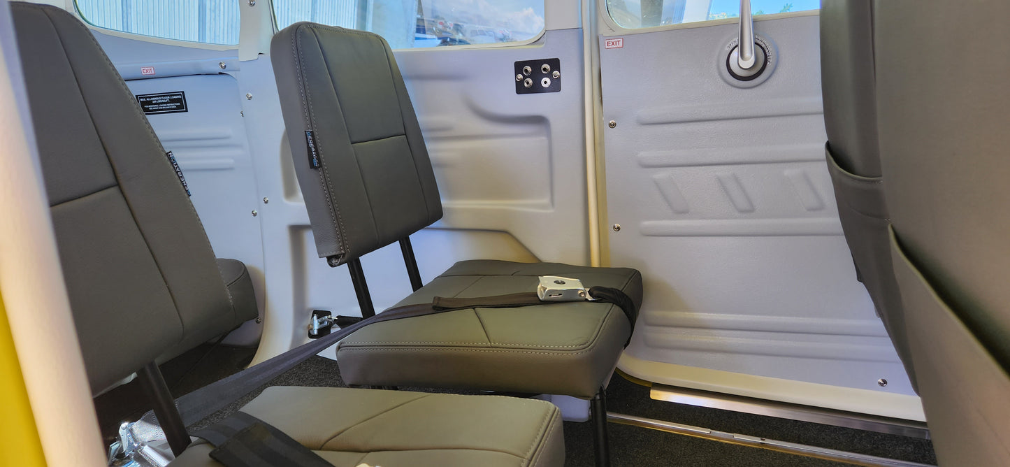 Cessna 180/185 Aircraft Interior Auxiliary Seat Upholstery Kit | Aviation Leather & Cushions