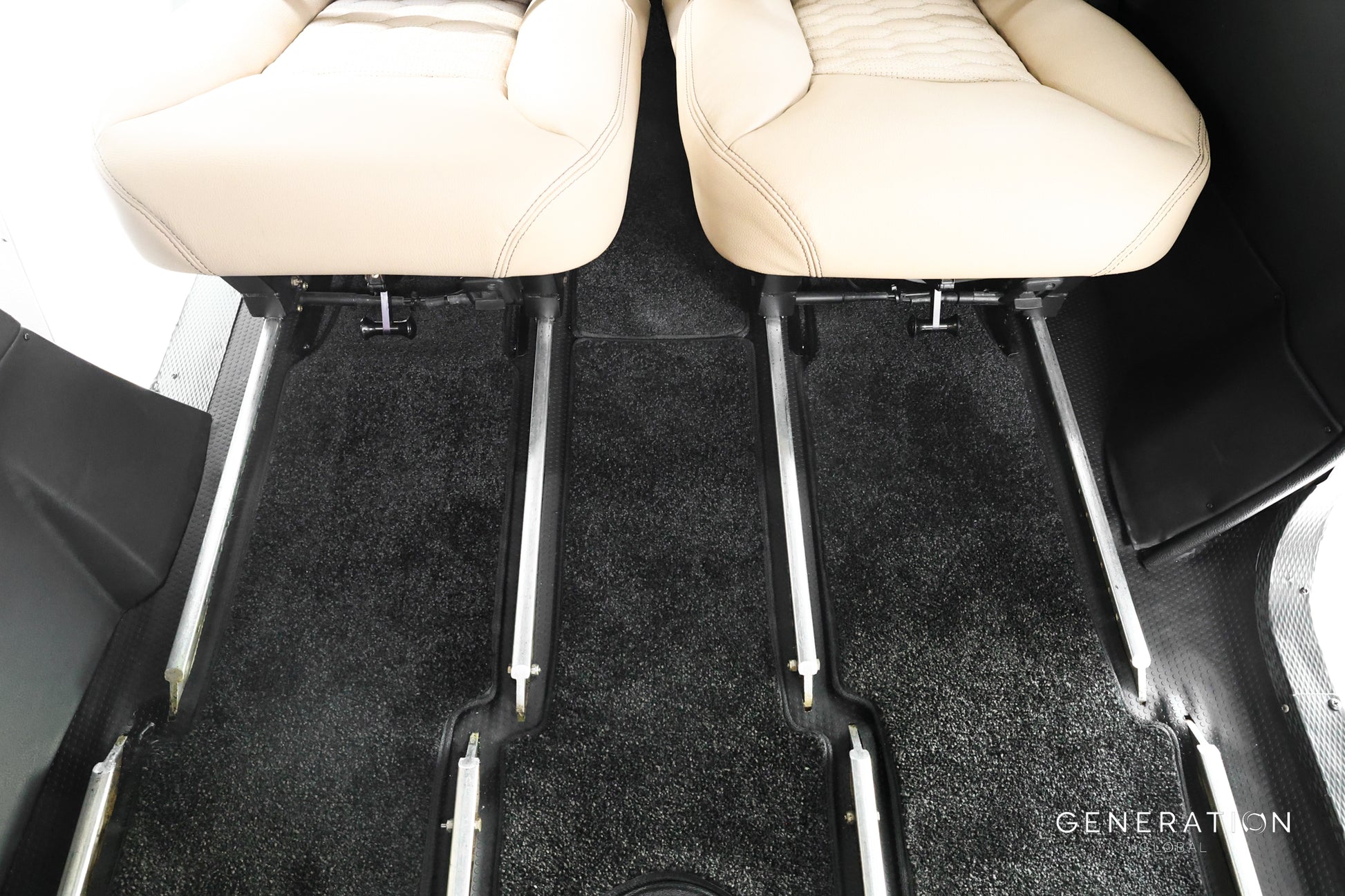 Cessna C206 Stationair Aircraft Interior full carpet set with plush WN-100 aviation carpet, alloy heelmats, and mesh binding.