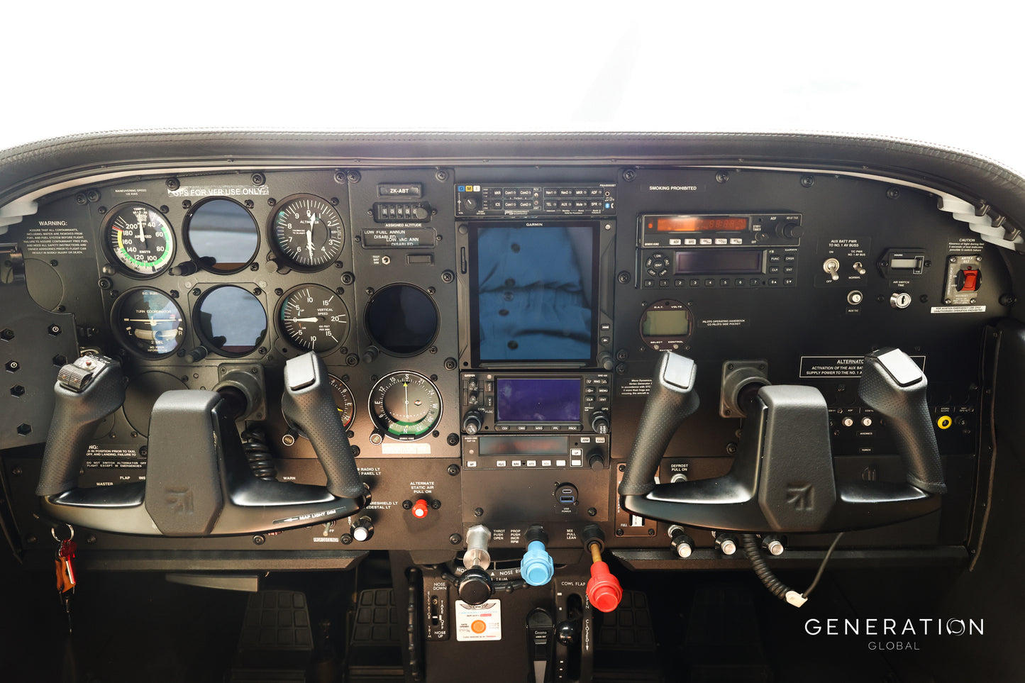 Cessna C206 Stationair Aircraft Interior Glareshield Vinyl Cover – Black Leather Look Finish