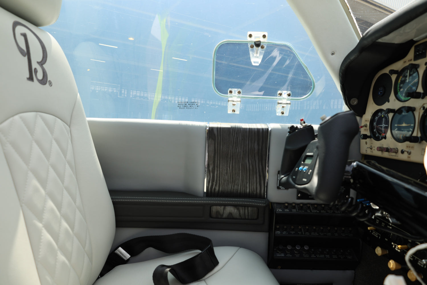 Custom-designed aircraft interior with premium materials