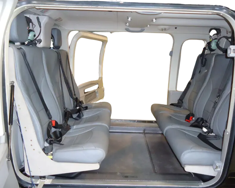 Bell 427 aviation carpet flooring set with Velcro install