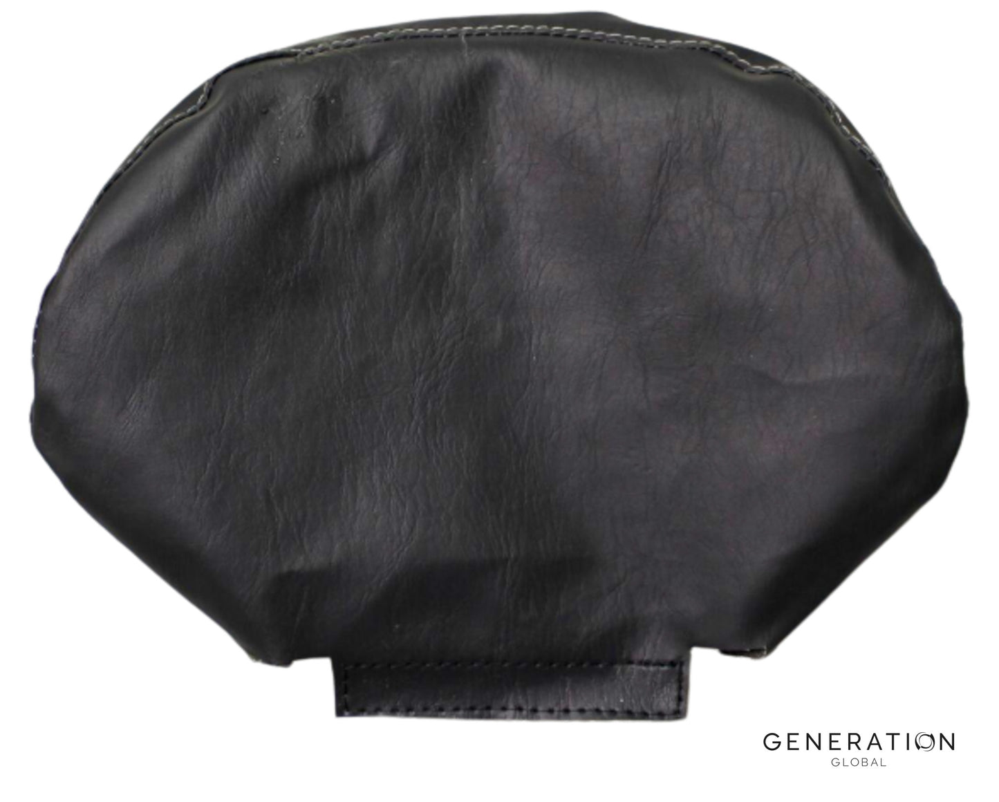 Grey leather seat headrest cover for Bombardier Q400 – designed for Captain/First Officer seats, OEM Goodrich, certified and aviation-grade.