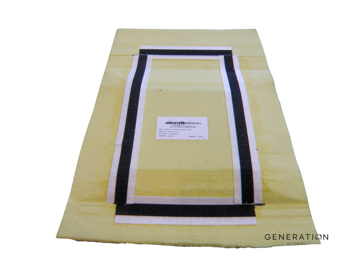 GEN-1802-11-11F Seat Backrest Cushion for J31/32 Aircraft – Genlite Foam, FAA/EASA/TCCA Certified