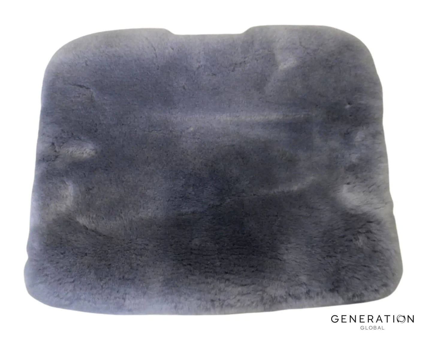 Grey sheepskin seat back upper cover for Bombardier Q300/Q400 – designed for Captain/First Officer seats, OEM Goodrich, certified and cockpit-ready.