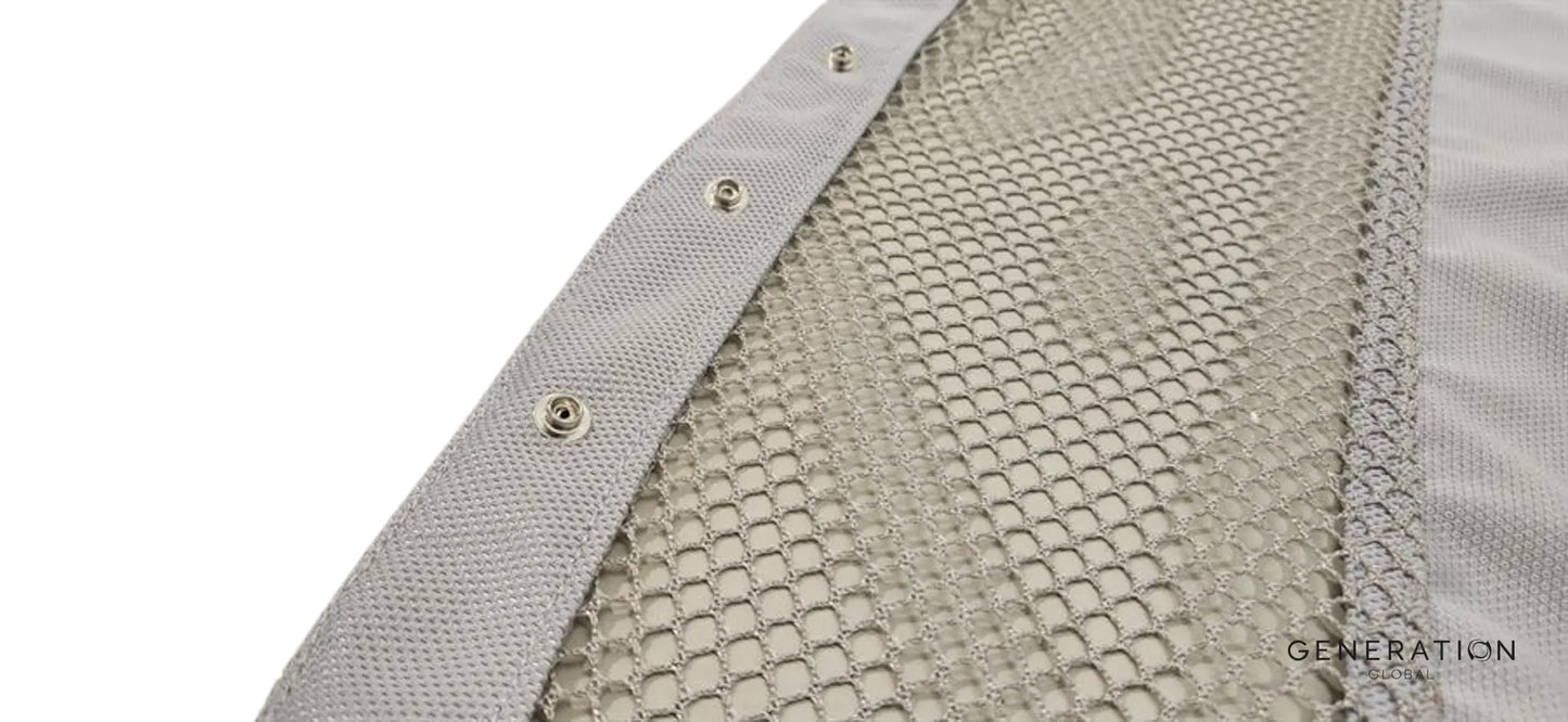 Galley curtain for Bombardier DHC-8 Q100/Q200/Q300 – pleated TC-10 fabric with tie backs, TCCA/EASA certified, easy to install.