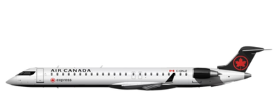 Air Canada Express airplane on a white background