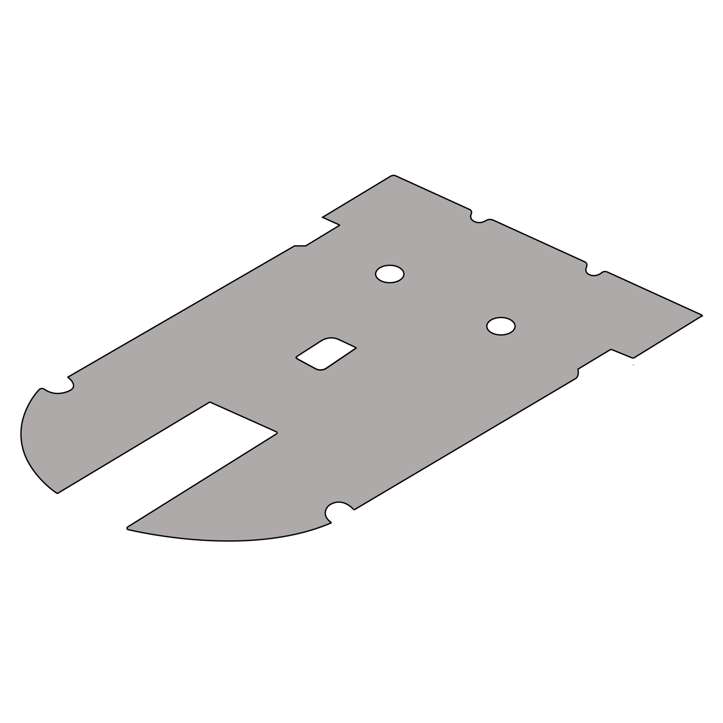 BO 105 helicopter vinyl flooring set – MW-200 material, includes LH & RH footwell and cabin sections, OEM 105S-84313.