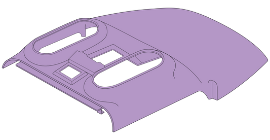 Custom color foam-backed headlining fabric for Cessna