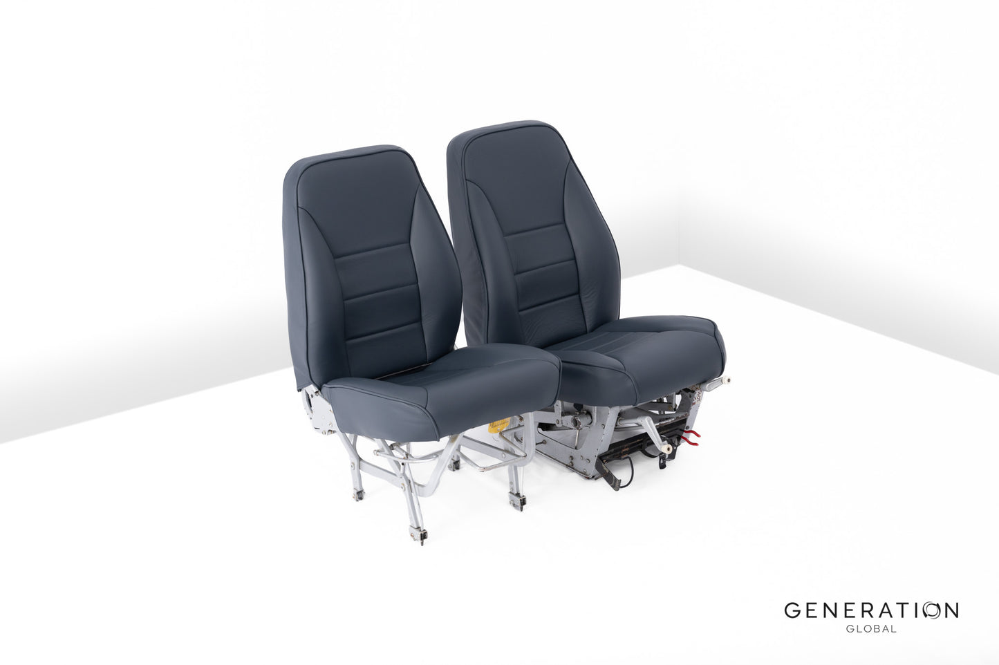Cessna 206 Aircraft Interior leather seat upholstery with Genlite foam cushions and diaphragms.