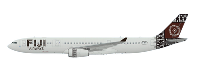 Fiji Airways airplane on a white background