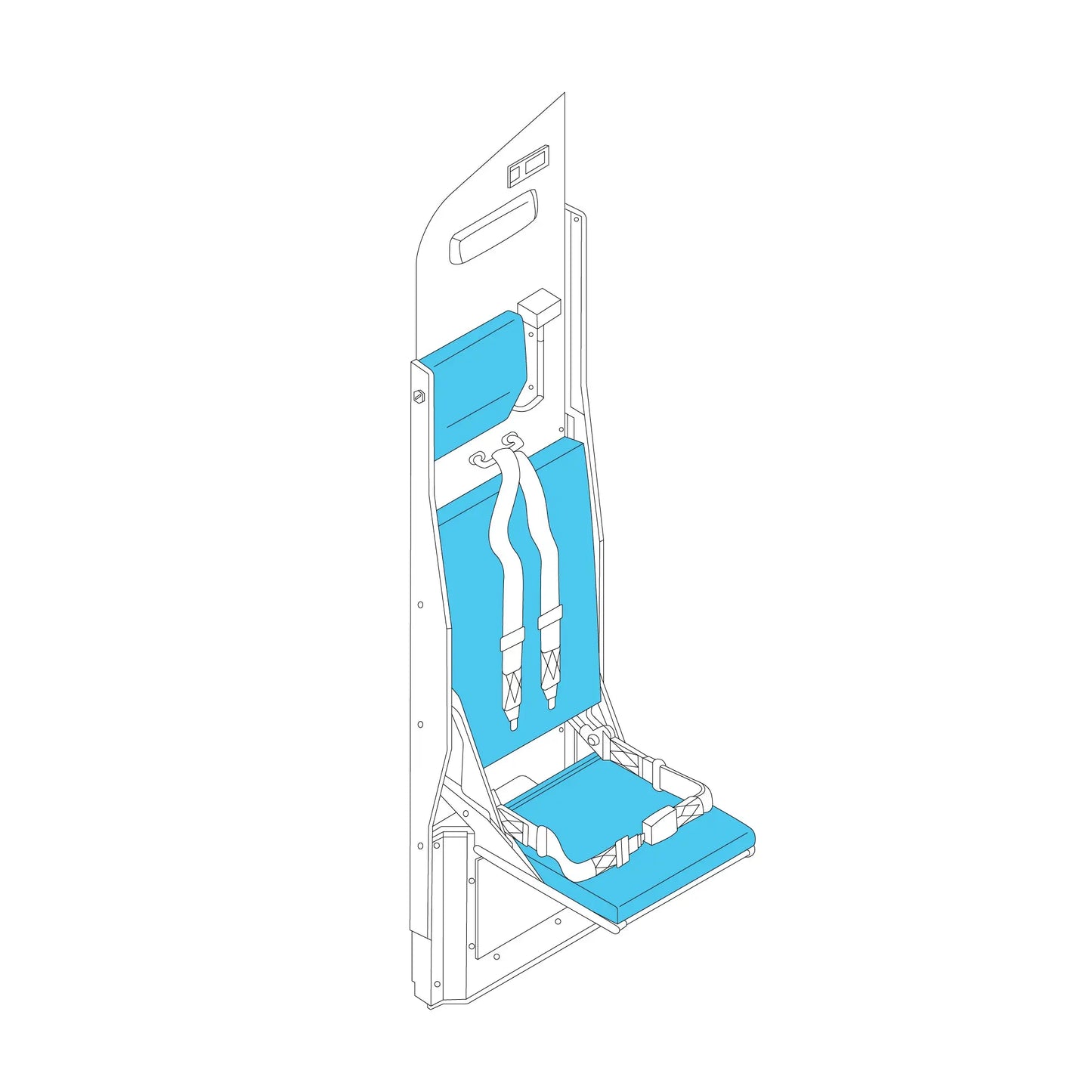 Flight attendant seating Embraer Aircraft