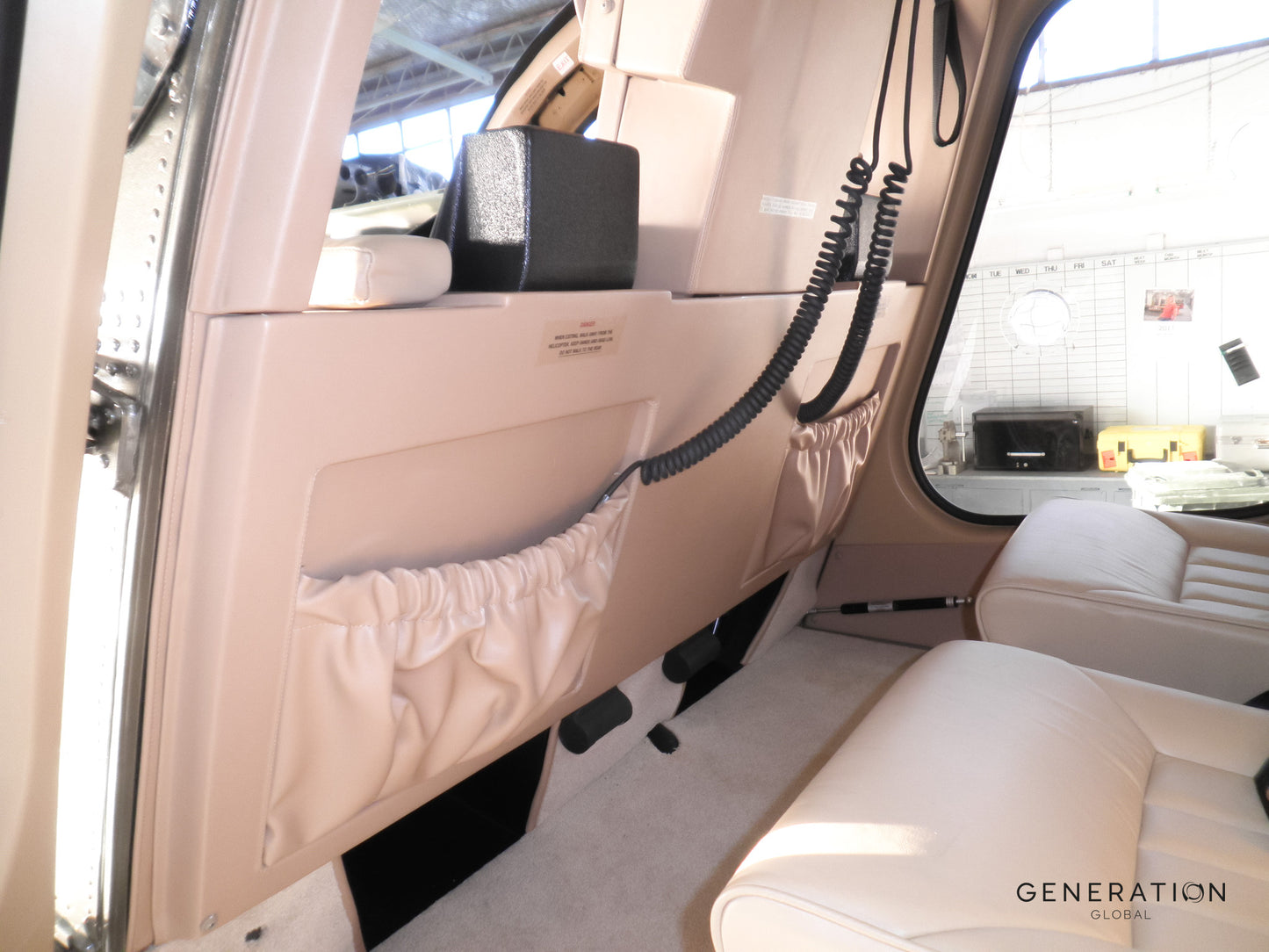 AFT Pocket Assemblies for MD/Hughes 369/500 β Set of 2, aviation leather, FAA/EASA approved