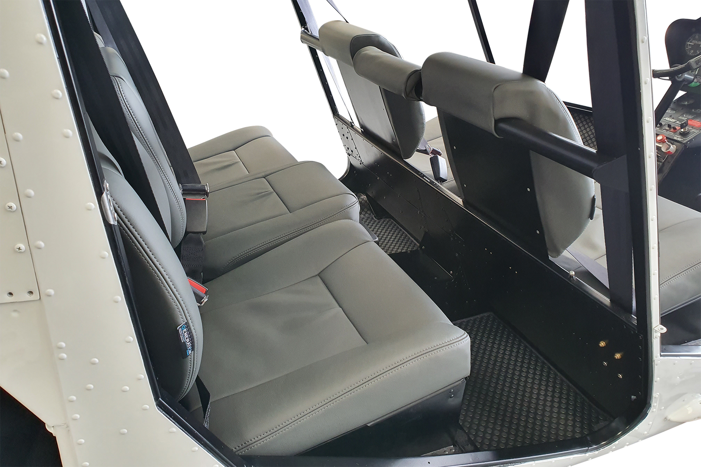 R66 4-point harness crash rail covers leather foam padding