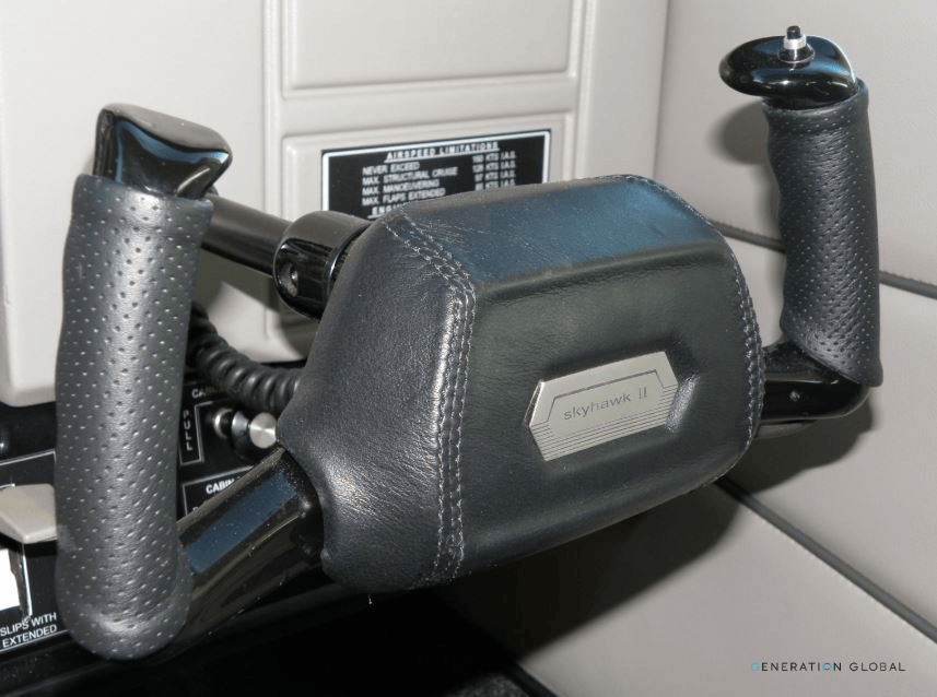 Cessna C172 Aircraft Leather Control Wheel Pad/Grip Covers