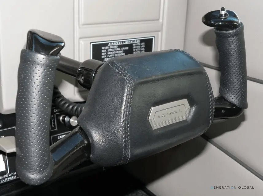 Cessna C172 Aircraft Leather Control Wheel Pad/Grip Covers